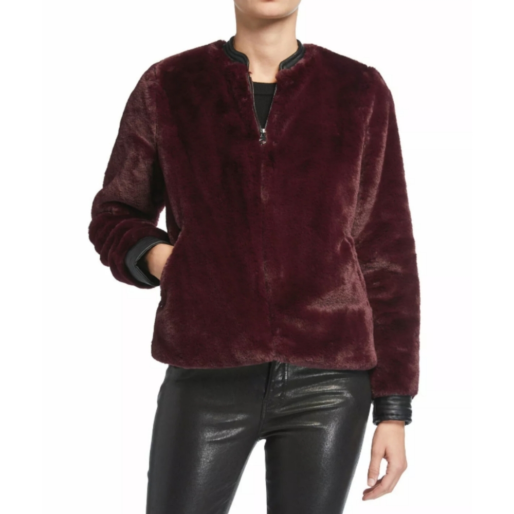Laundry by Shelli Segal Faux Fur Bomber Jacket